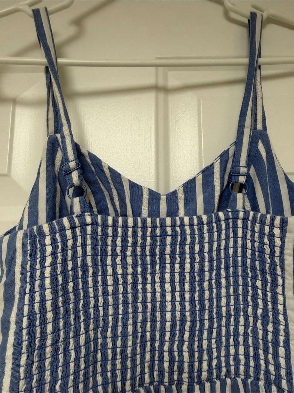 Old Navy Blue and White Striped Spaghetti Strap Dress - Picture 3 of 5